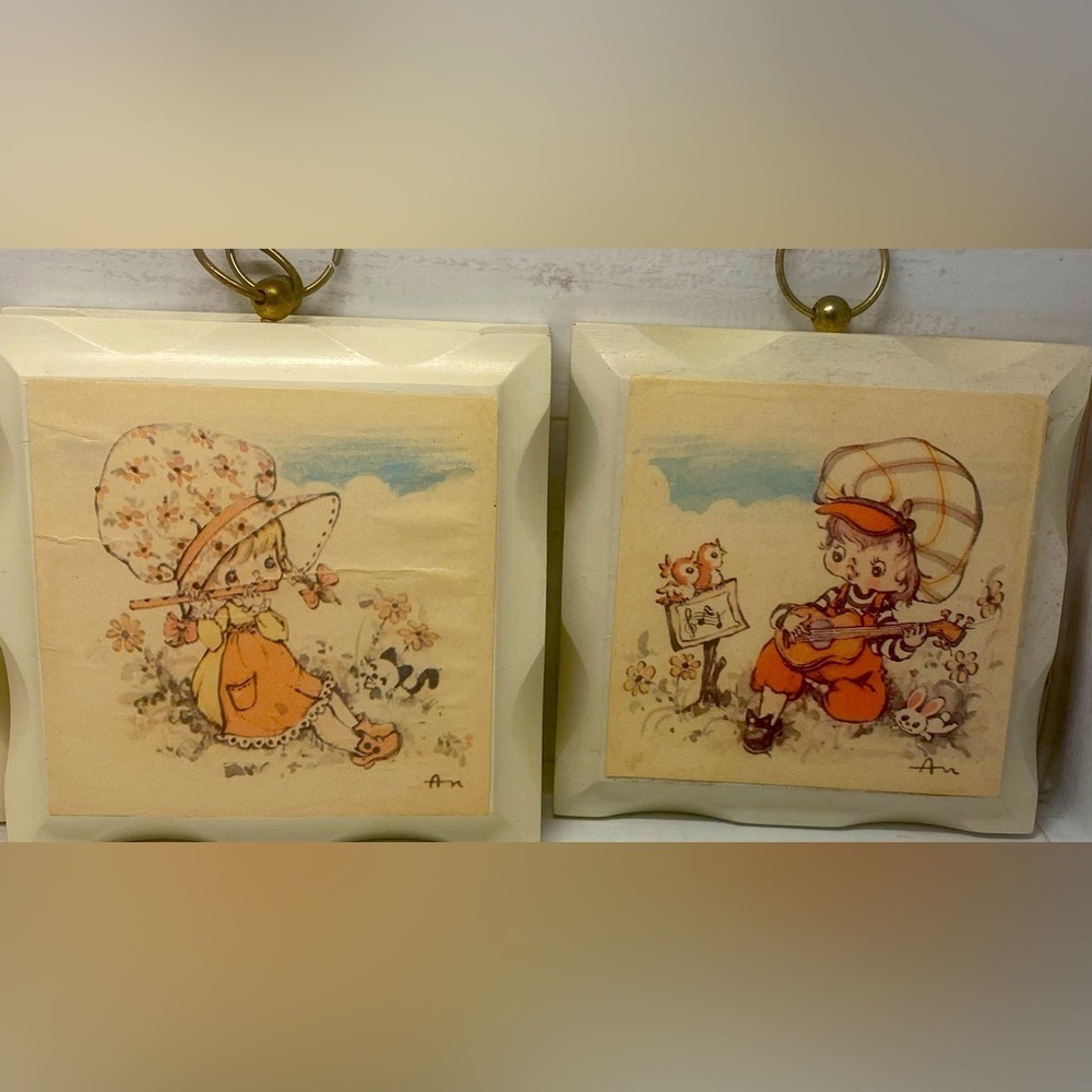 Holly Hobby and friends wall plaques! Perfect for a nursery set of 4 vintage